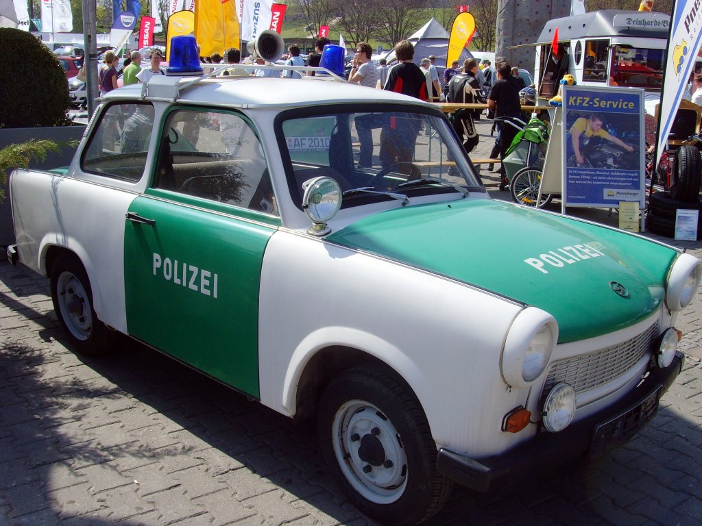 Trabant als Polizeiauto, Erfurt 25.4.2010