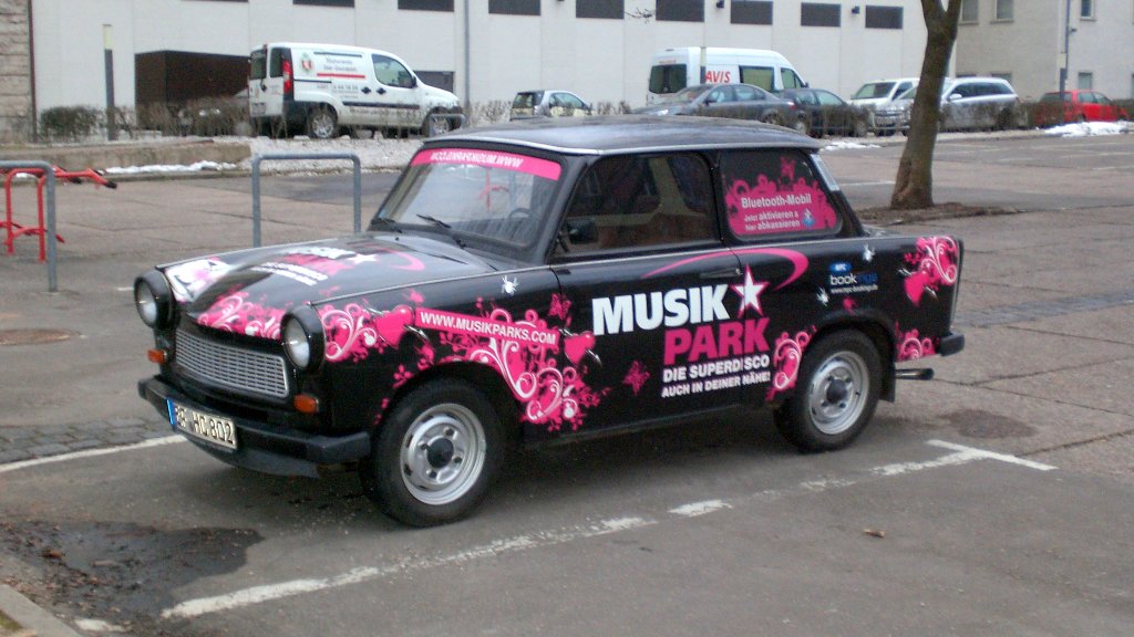 Trabi mit Werbung in ERFURT
