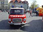 Barkas der Feuerwehr Erfurt auf dem Domplatz (Ausstellung), Erfurt 25.4.2010